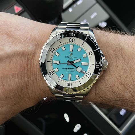 breitling watches auqua blue face